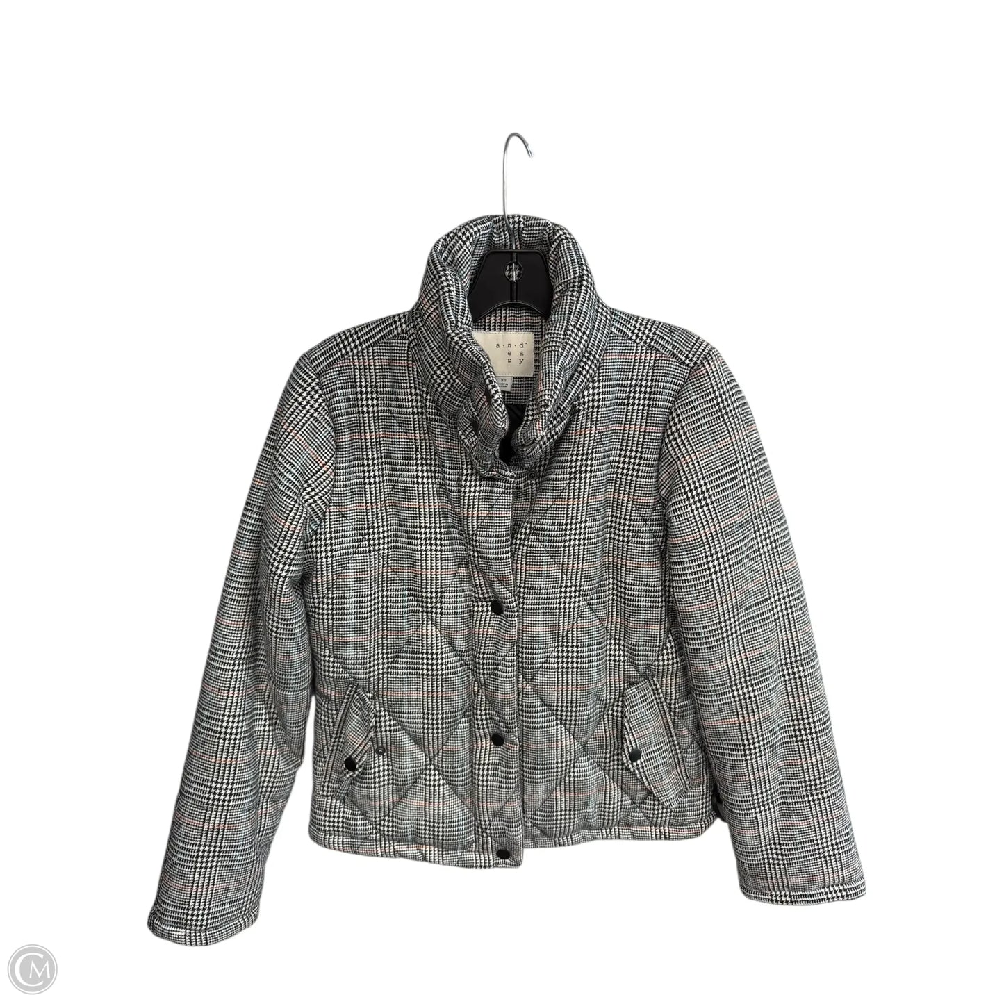 Jacket Puffer & Quilted By A New Day In Houndstooth, Size: Xs