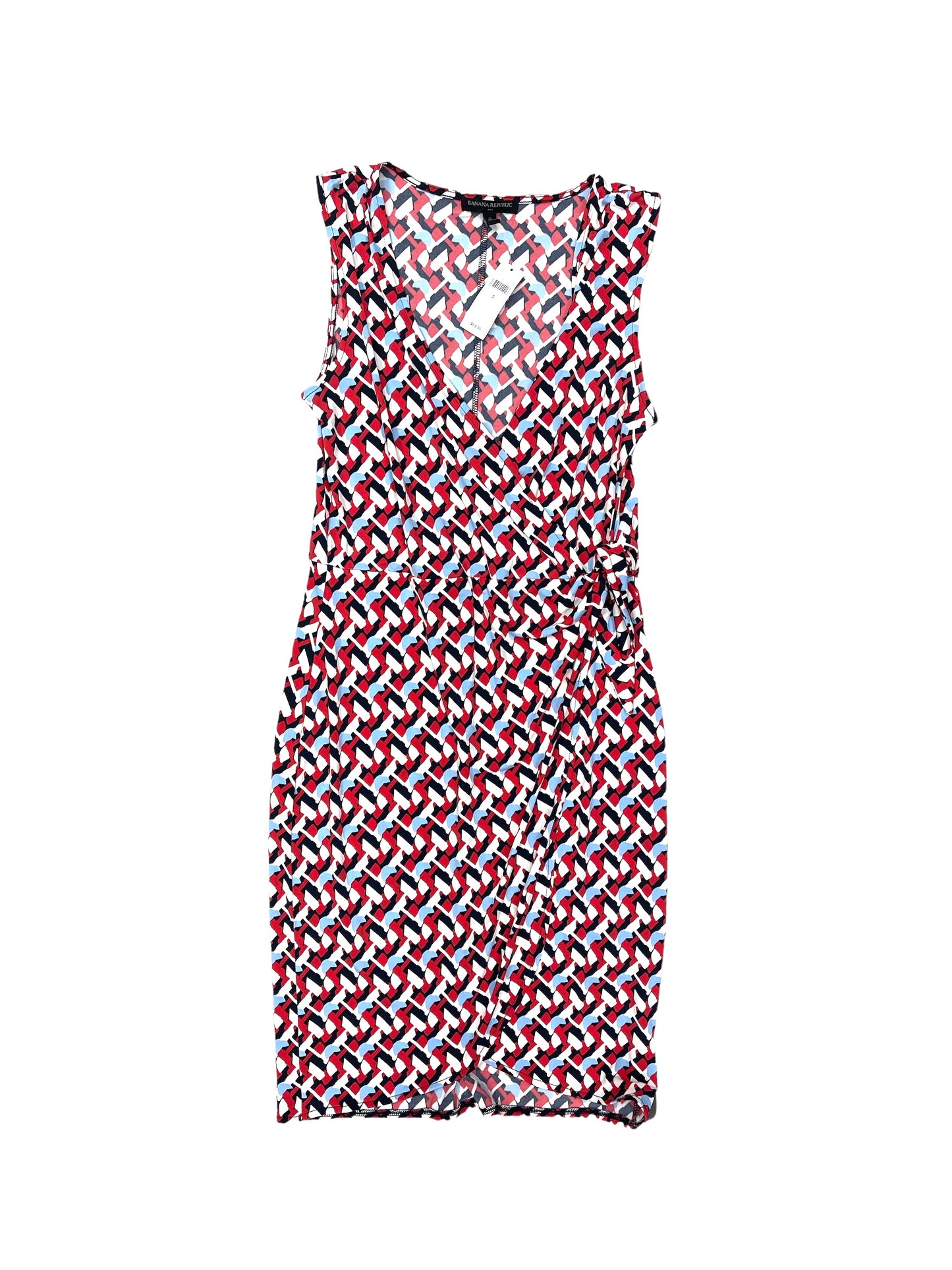 Blue & Red & White Dress Casual Short Banana Republic, Size S