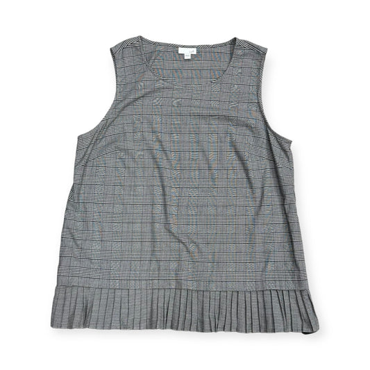 Top Sleeveless By J. Jill In Plaid Pattern, Size: L