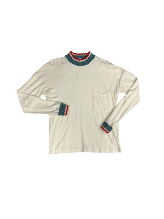 Top Long Sleeve By Stateside In Cream & Green, Size: Xs