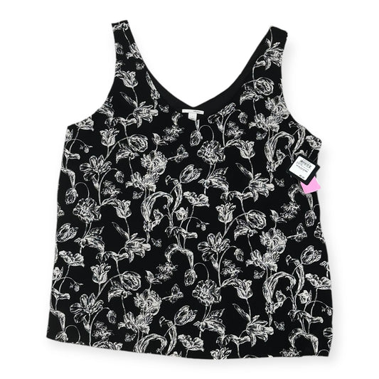 Top Sleeveless By Halogen In Black & White, Size: L