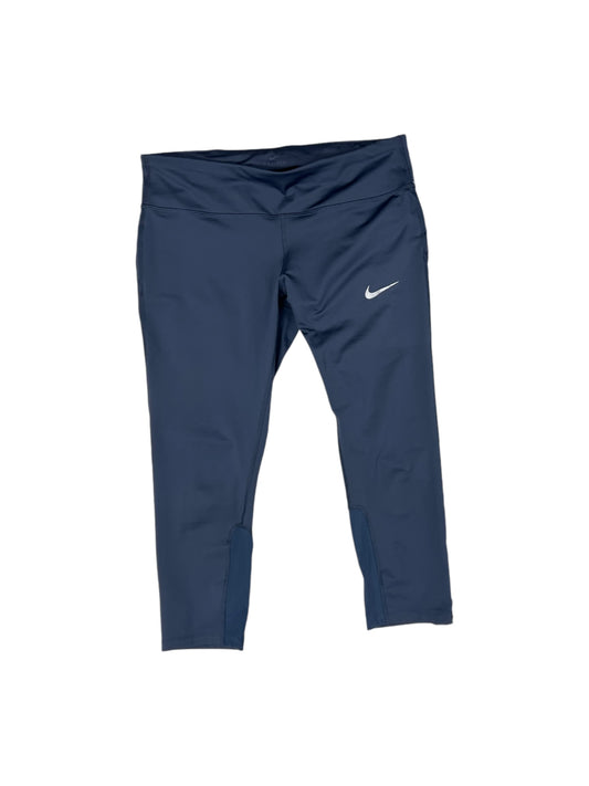 Athletic Leggings By Nike Apparel In Blue, Size: L