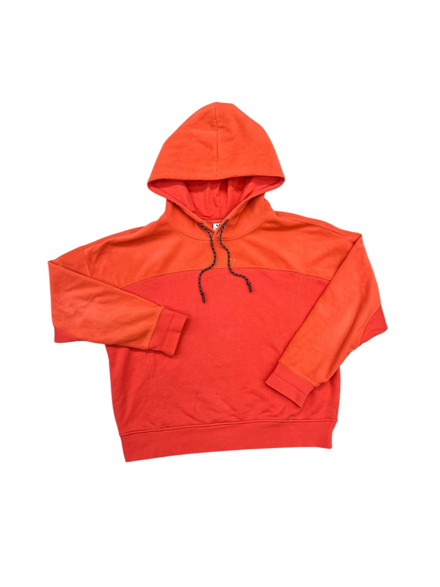 Athletic Sweatshirt Hoodie By Adidas In Orange, Size: M