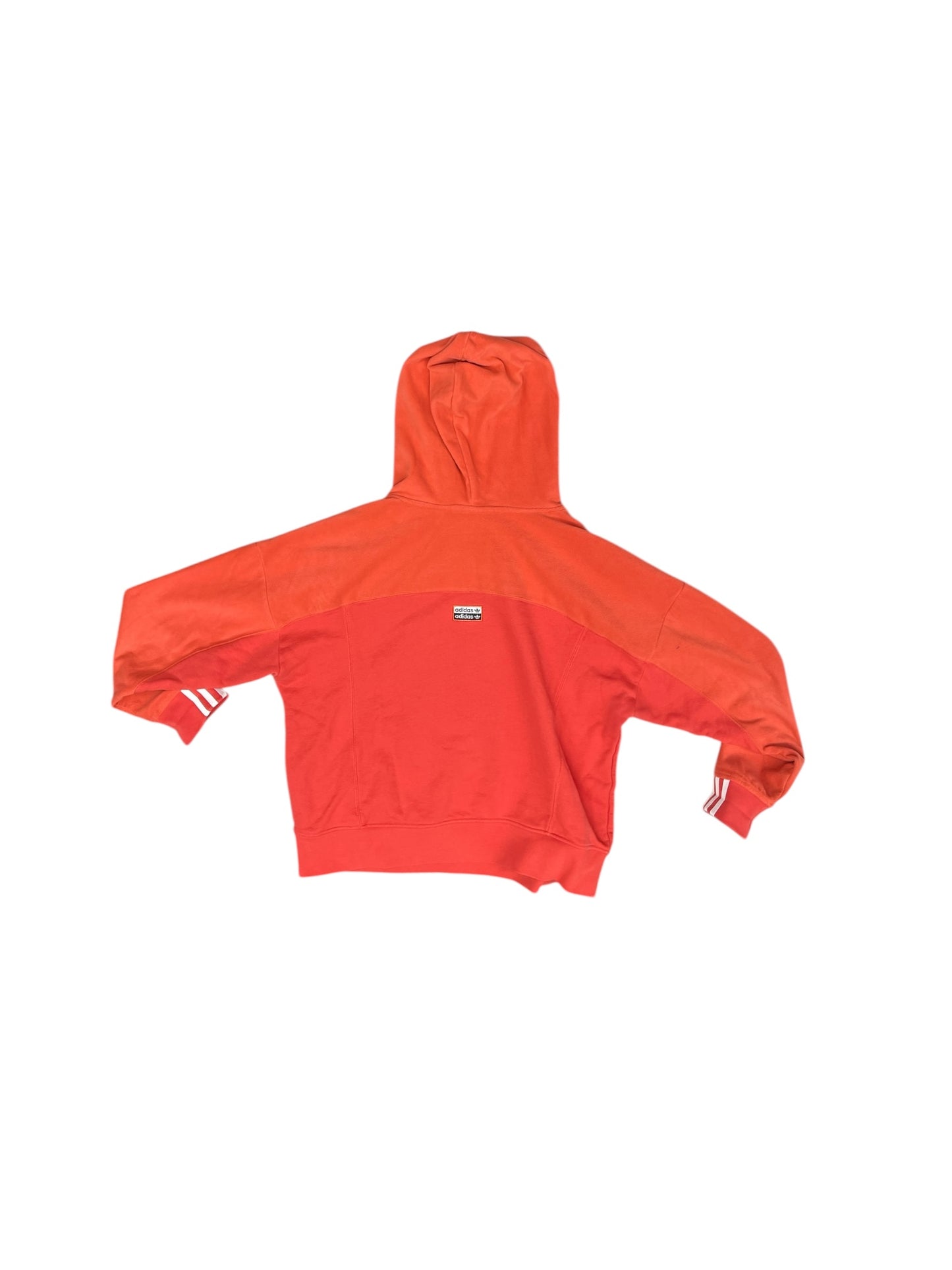 Athletic Sweatshirt Hoodie By Adidas In Orange, Size: M