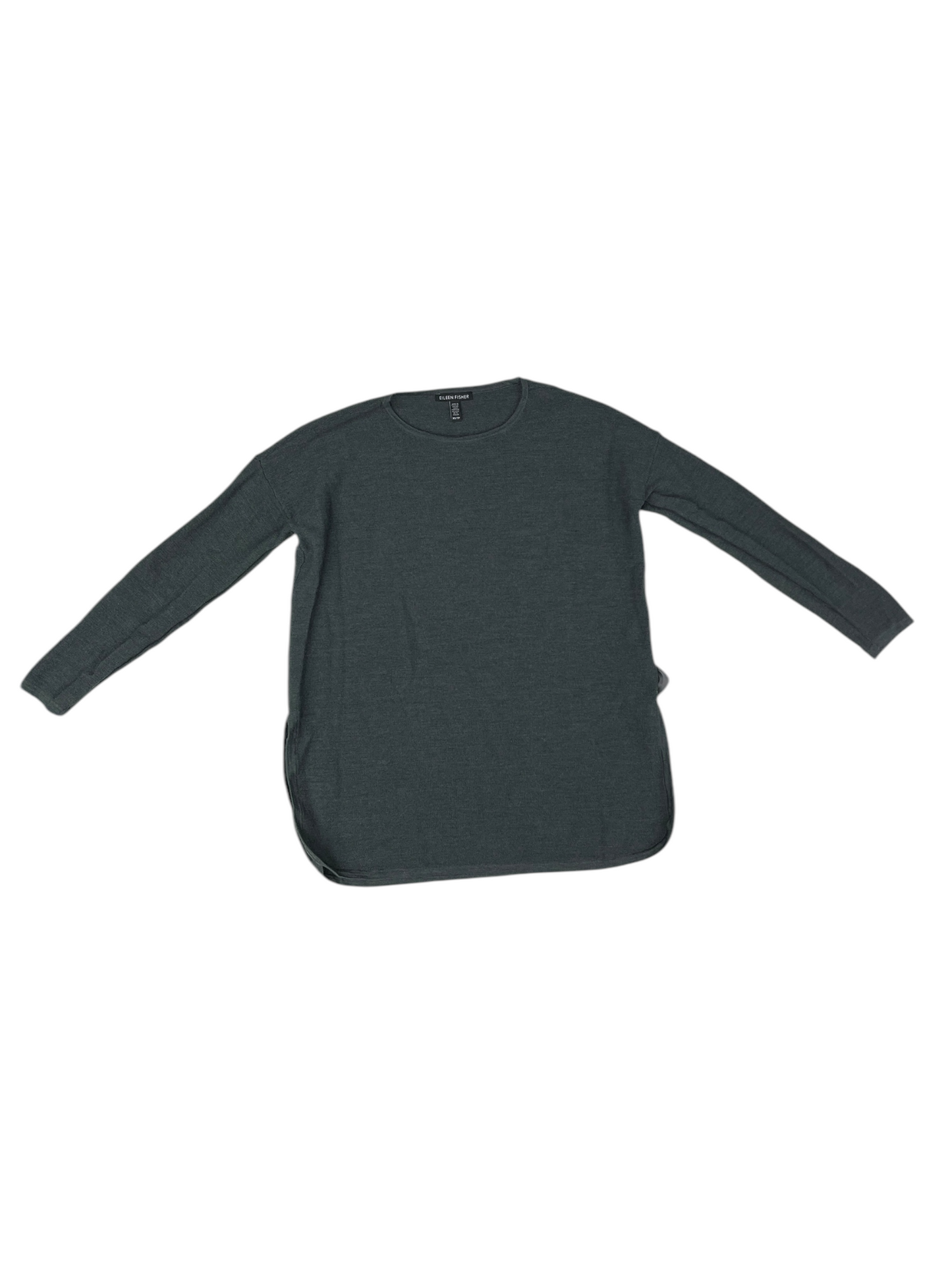 Top Long Sleeve By Eileen Fisher In Green, Size: Xs