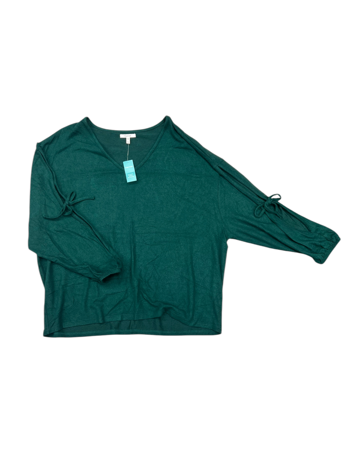 Top Long Sleeve By Maurices In Green, Size: Xl