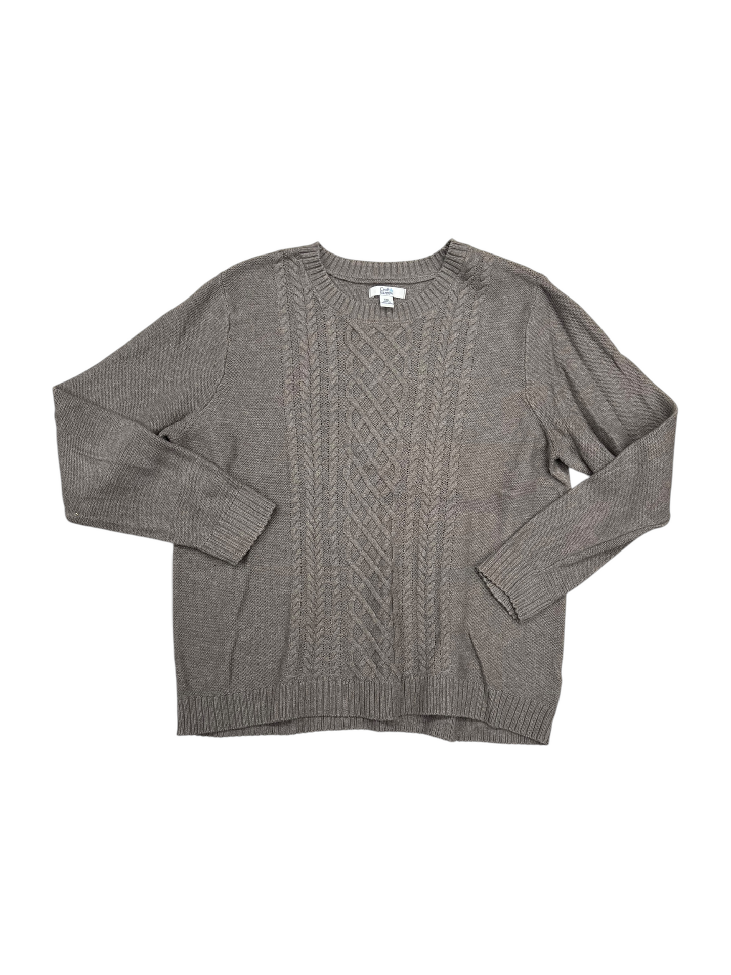 Sweater By Croft And Barrow In Taupe, Size: Xxl