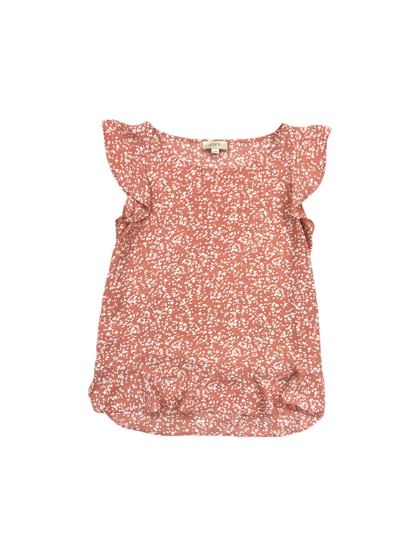 Top Short Sleeve By Loft In Coral, Size: Xs