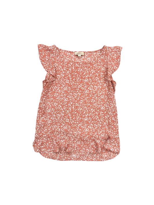 Top Short Sleeve By Loft In Coral, Size: Xs