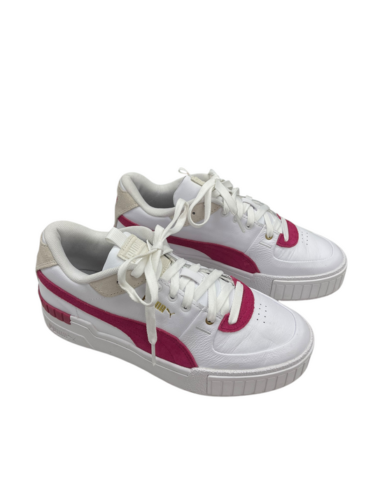 Shoes Sneakers By Puma In White & Pink, Size: 10