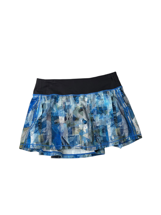 Athletic Skort By Lululemon In Blue, Size: 4