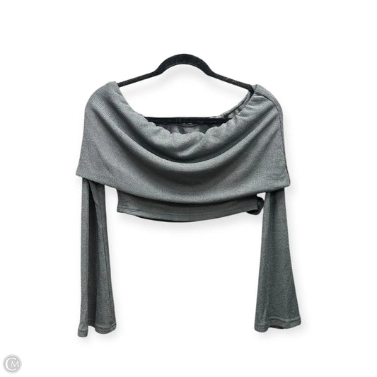 Top Long Sleeve Basic By Clothes Mentor In Grey, Size: M