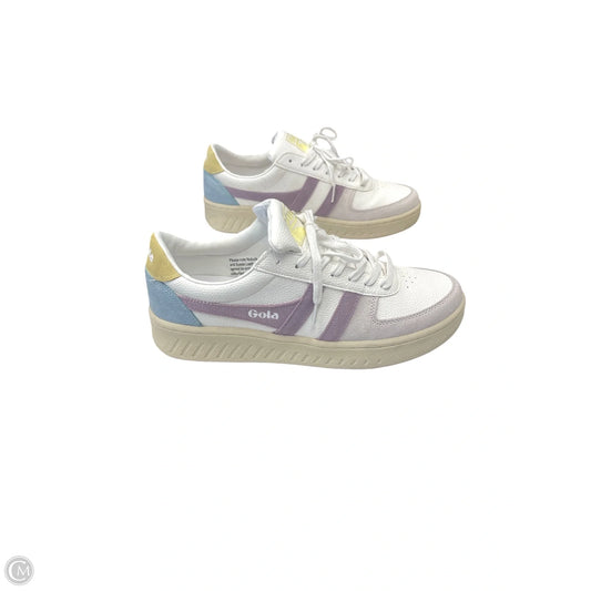 Shoes Sneakers By Gola In White & Yellow, Size: 10