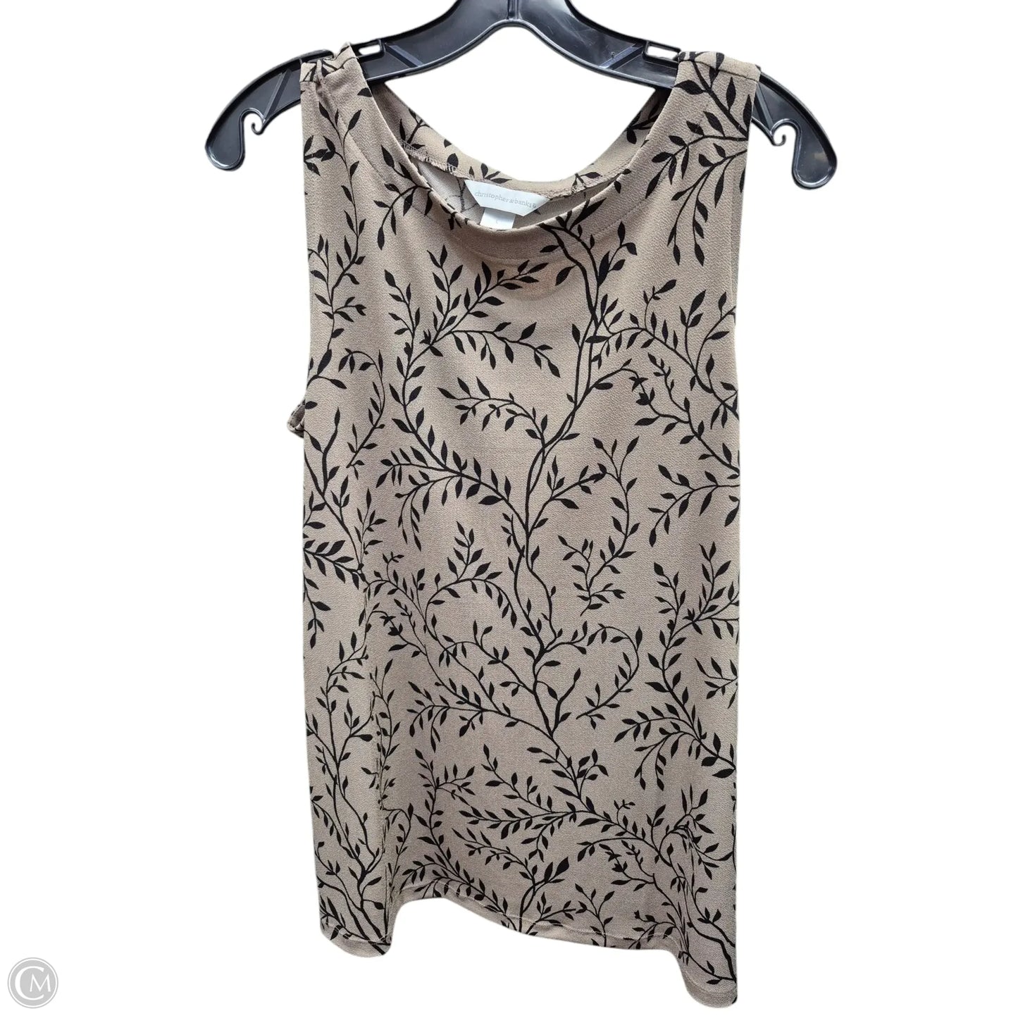 Top Sleeveless By Christopher And Banks In Brown, Size: L