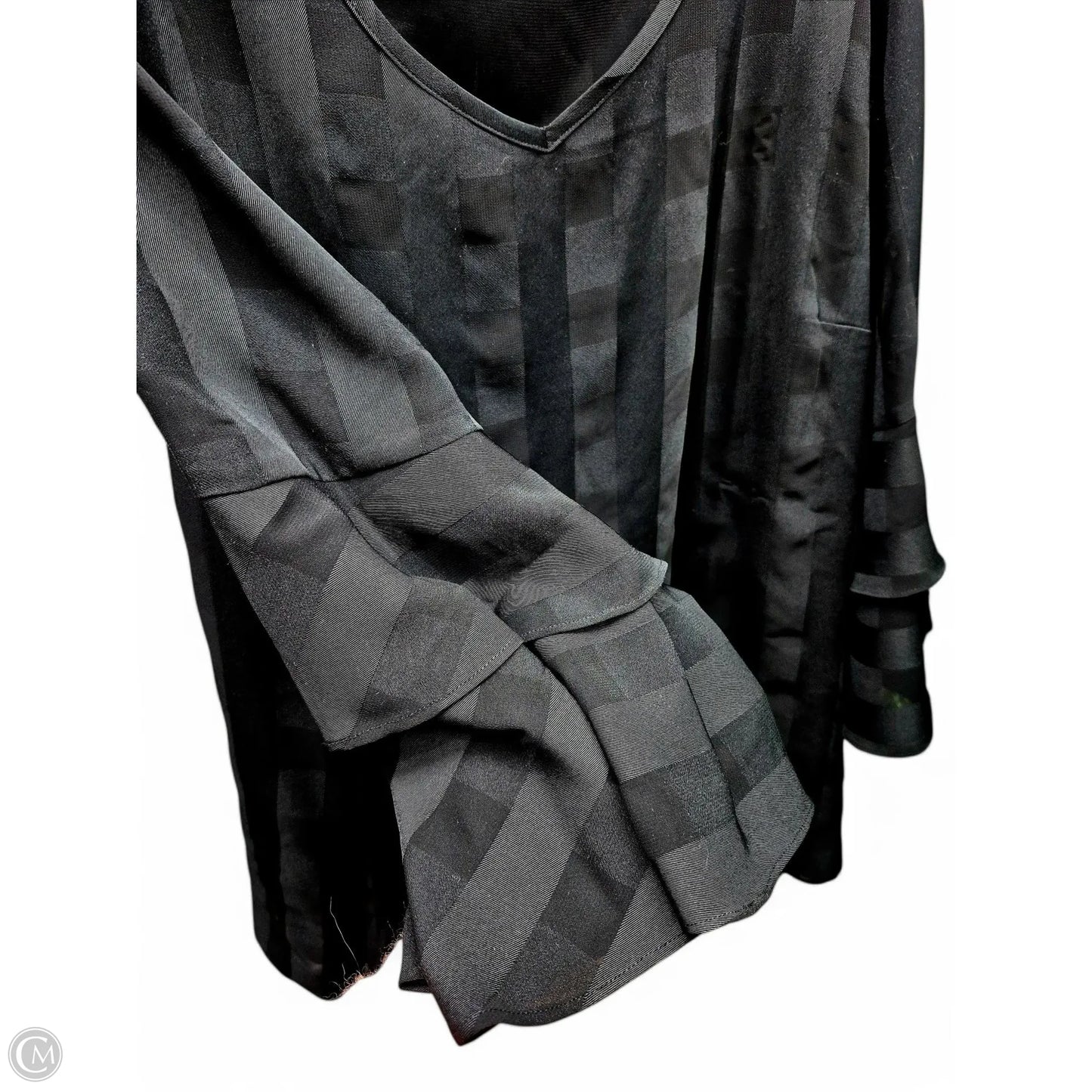 Top 3/4 Sleeve By Isaac Mizrahi Live Qvc In Black, Size: Xl