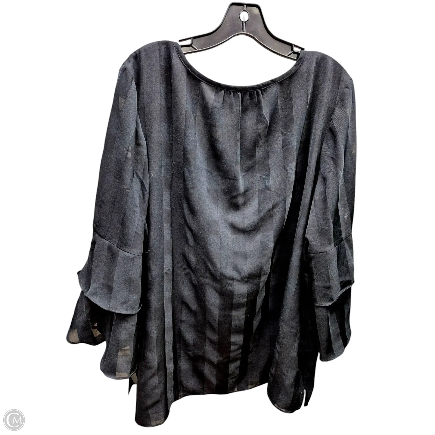 Top 3/4 Sleeve By Isaac Mizrahi Live Qvc In Black, Size: Xl