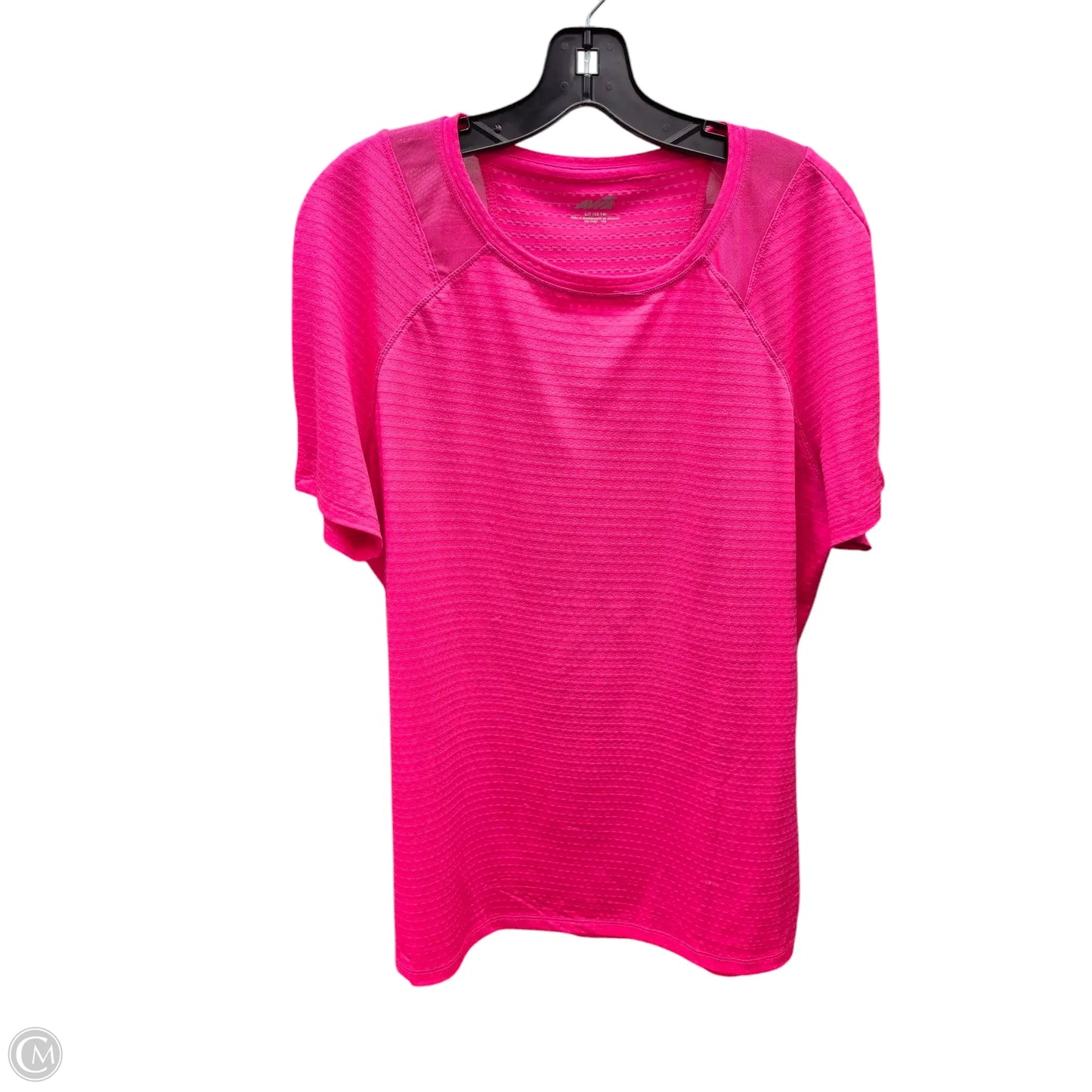 Athletic Top Short Sleeve By Avia In Pink, Size: L