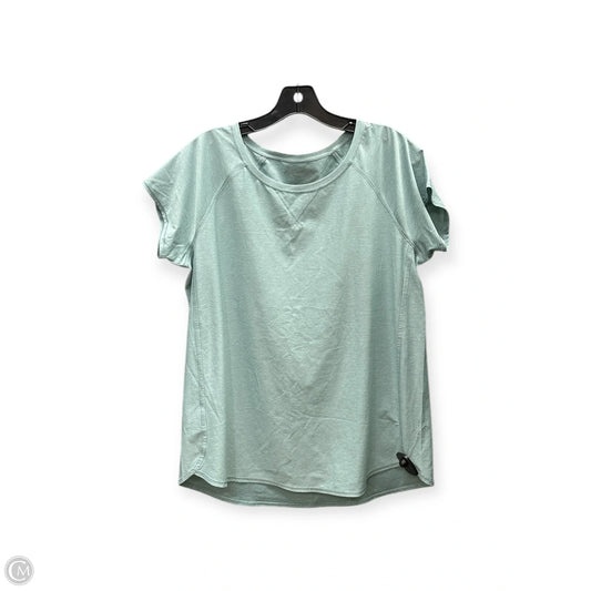 Athletic Top Short Sleeve By Eddie Bauer In Teal, Size: L