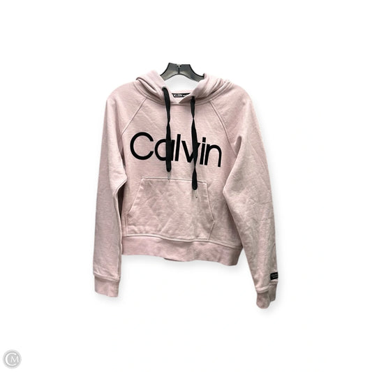 Sweatshirt Hoodie By Calvin Klein In Pink, Size: S