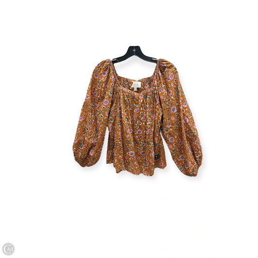 Top Long Sleeve By Clothes Mentor In Orange, Size: S