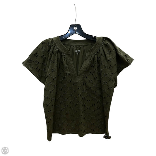 Top Short Sleeve By Loft In Green, Size: S