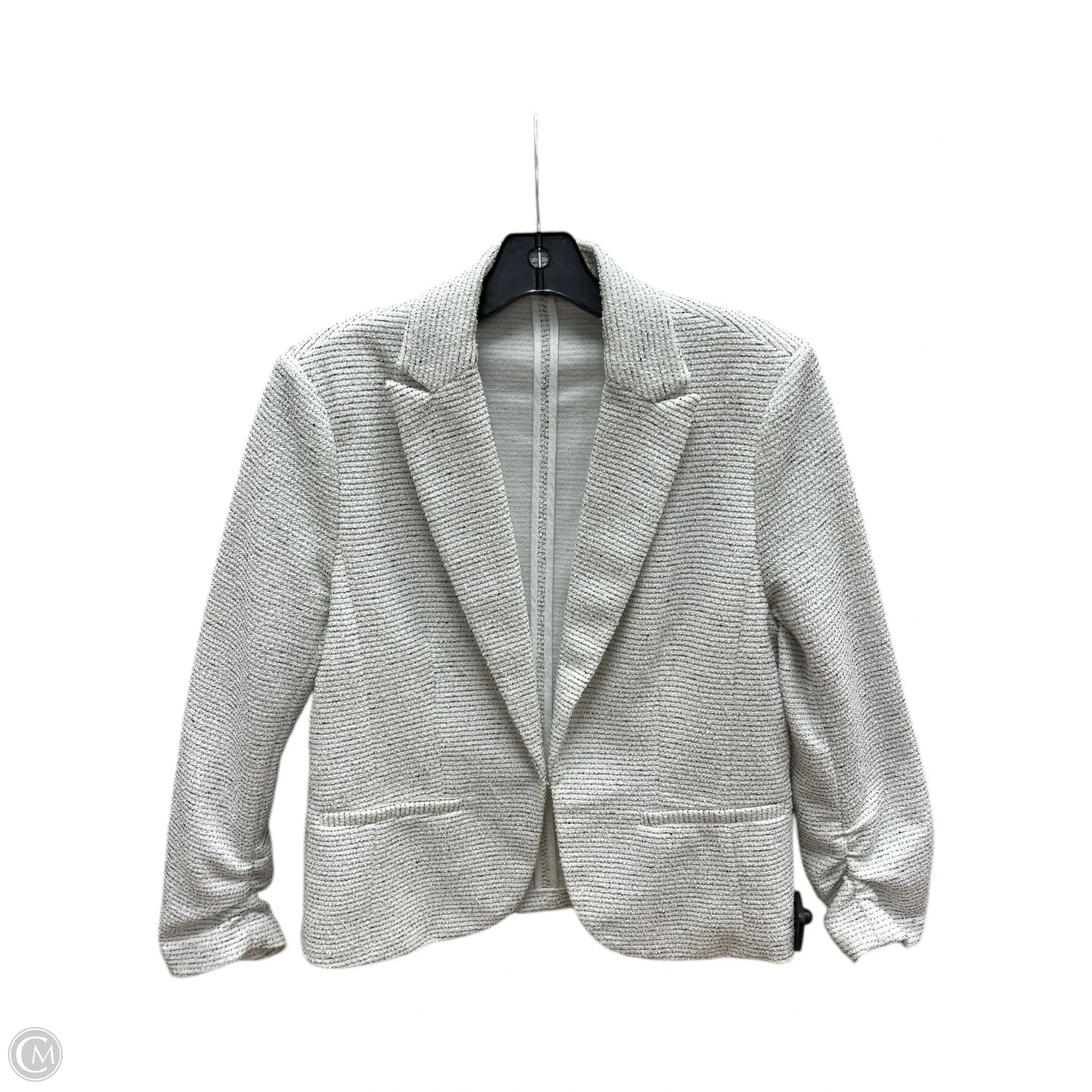 Blazer By Amanda + Chelsea In White & Yellow, Size: M