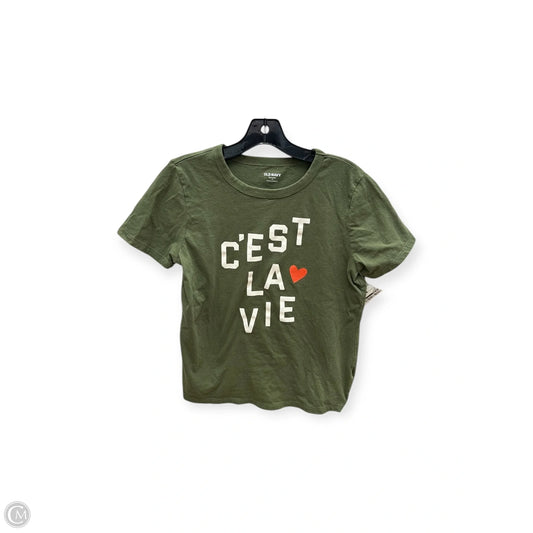 Top Short Sleeve By Old Navy In Green, Size: S