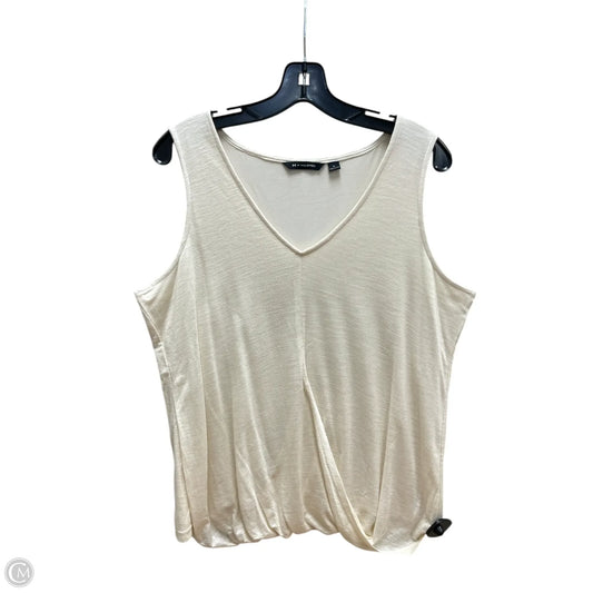 Top Sleeveless By H For Halston In Cream, Size: L
