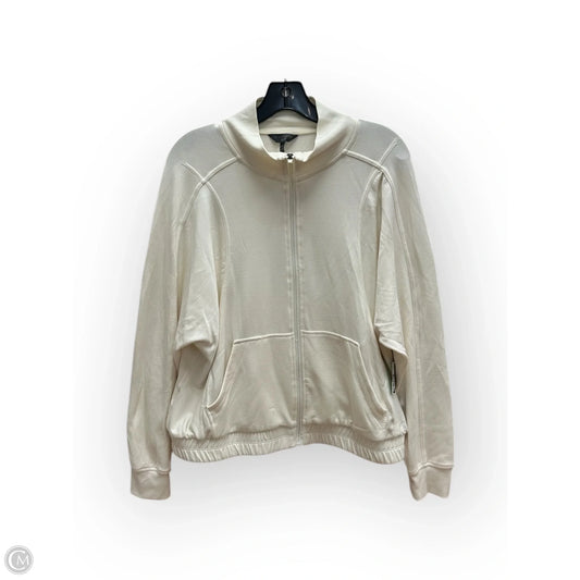 Athletic Jacket By Danskin In Cream, Size: L