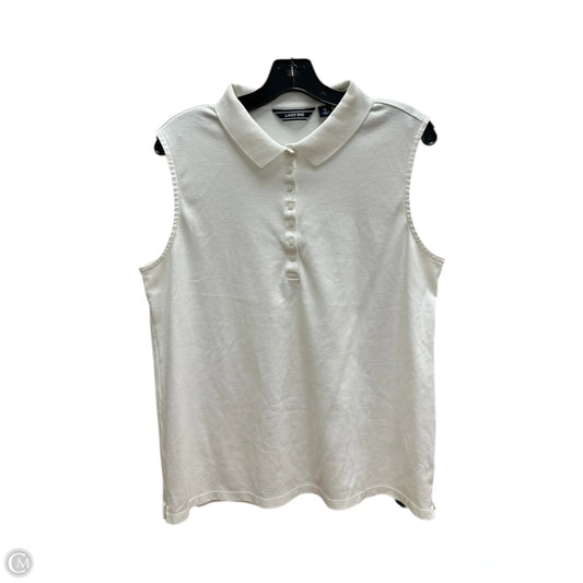 Top Sleeveless By Lands End In Ivory, Size: Xl