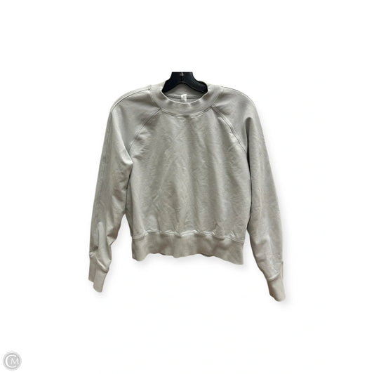 Athletic Sweatshirt Crewneck By Lululemon In Grey, Size: 6