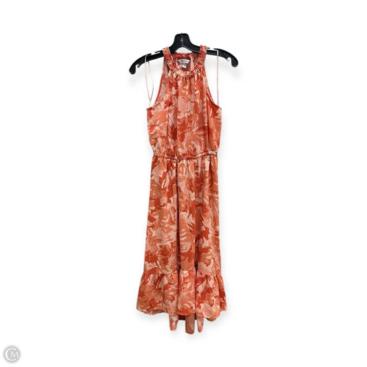 Dress Casual Midi By Nine West In Orange, Size: S