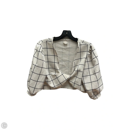 Top 3/4 Sleeve By Clothes Mentor In Black & Cream, Size: L