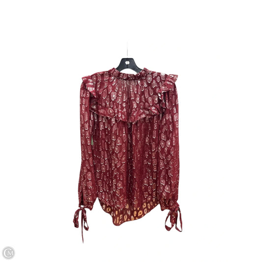 Top Long Sleeve By Veronica Beard In Red, Size: 4
