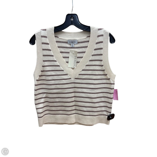 Top Sleeveless By Evereve In Striped Pattern, Size: M