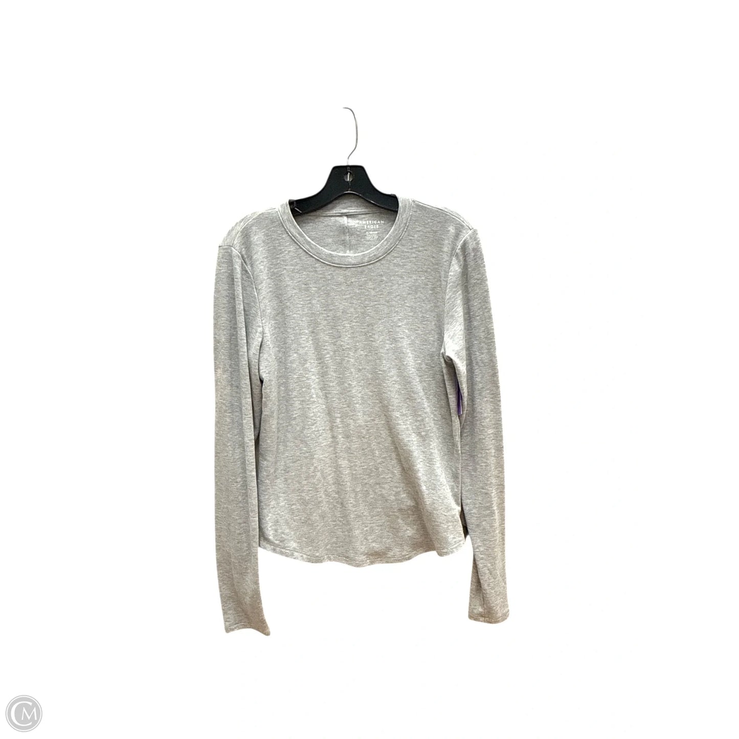 Top Long Sleeve Basic By American Eagle In Grey, Size: Xl