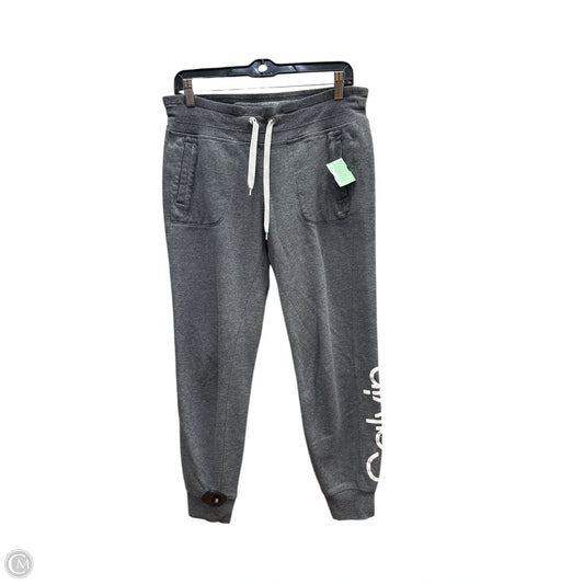 Athletic Pants By Calvin Klein In Grey, Size: M