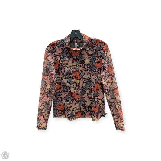 Top Long Sleeve By Anthropologie In Floral Print, Size: S