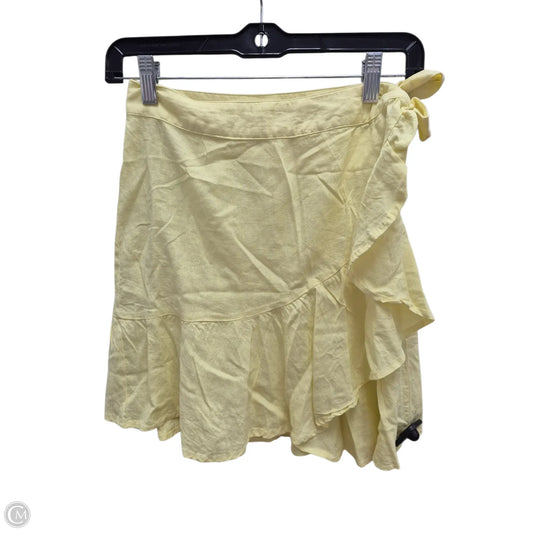 Skirt Mini & Short By Free People In Yellow, Size: 0