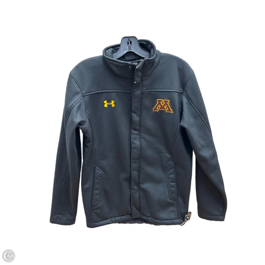 Athletic Jacket By Under Armour In Black & Yellow, Size: L