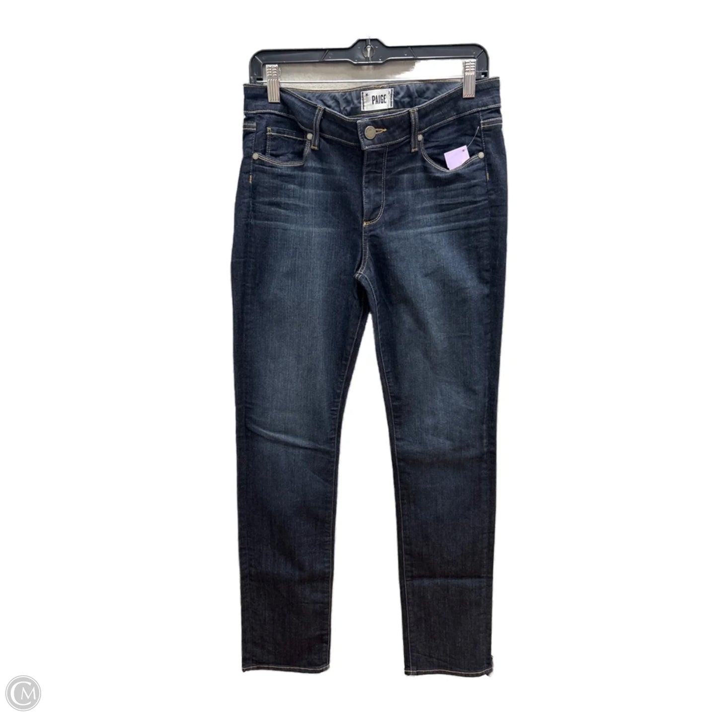 Jeans Straight By Paige In Blue Denim, Size: 12