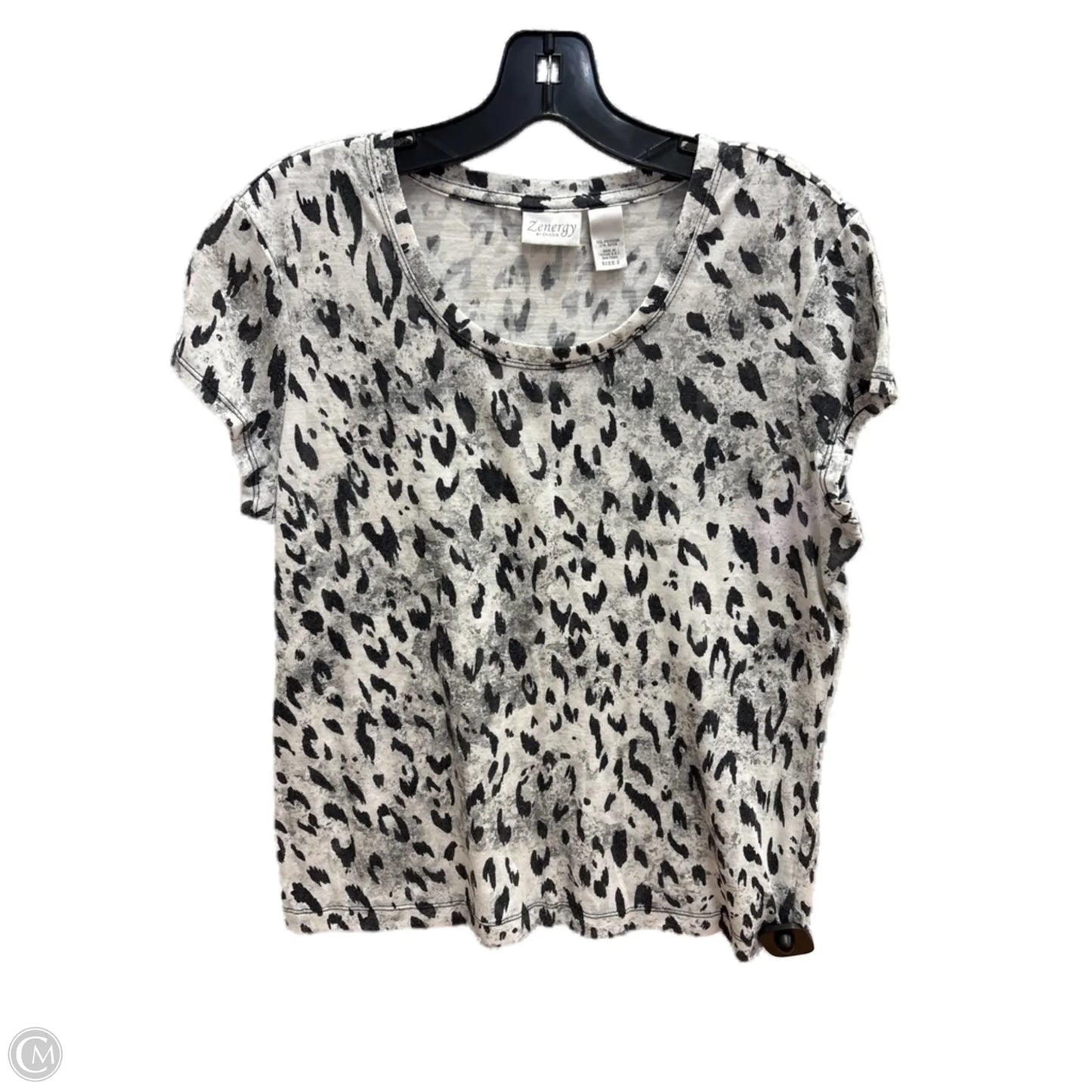 Top Short Sleeve By Chicos In Animal Print, Size: L