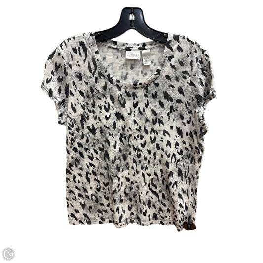 Top Short Sleeve By Chicos In Animal Print, Size: L