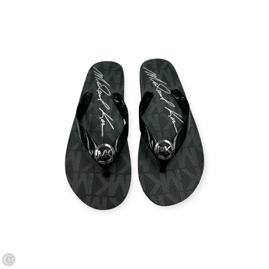 Sandals Flip Flops By Michael By Michael Kors In Black, Size: 6