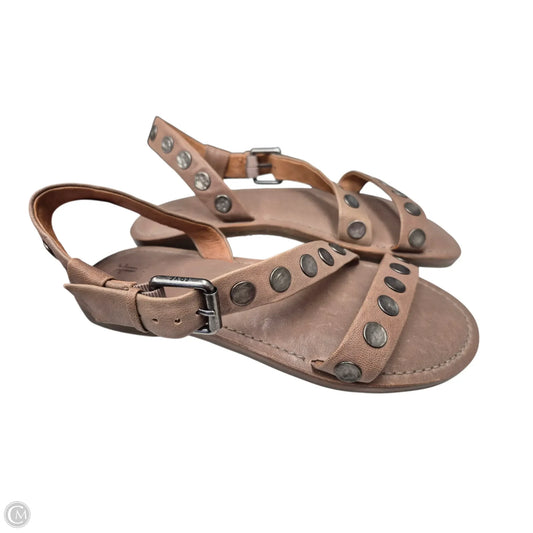 Sandals Designer By Frye In Brown, Size: 6.5