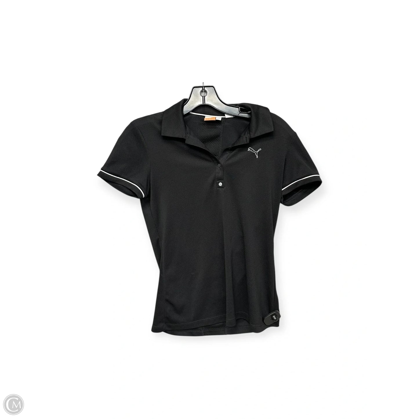 Athletic Top Short Sleeve By Puma In Black, Size: Xs