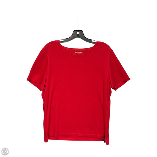 Top Short Sleeve Basic By Talbots In Red, Size: Xl