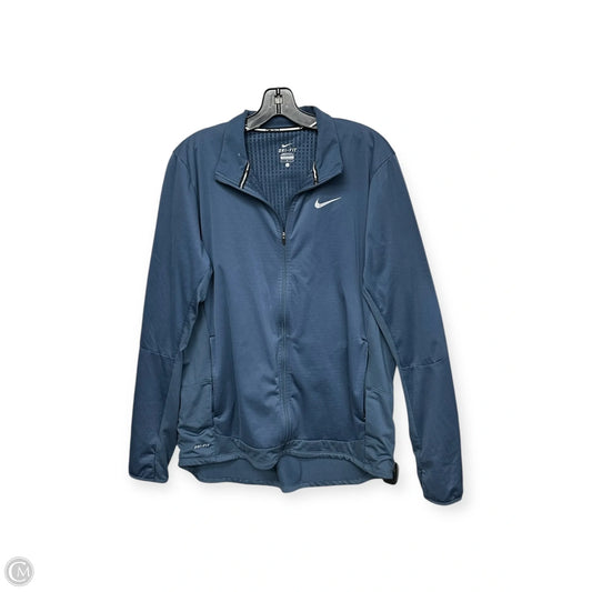 Athletic Jacket By Nike Apparel In Blue, Size: L