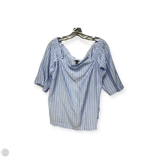 Top Short Sleeve By Ann Taylor In Blue, Size: L