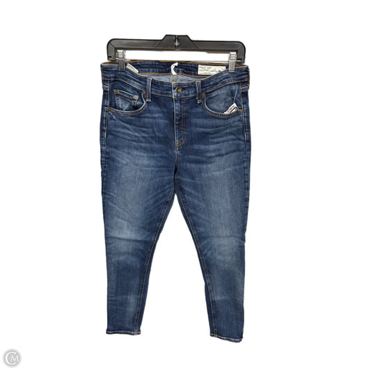 Jeans Skinny By Rag And Bone In Blue Denim, Size: 12